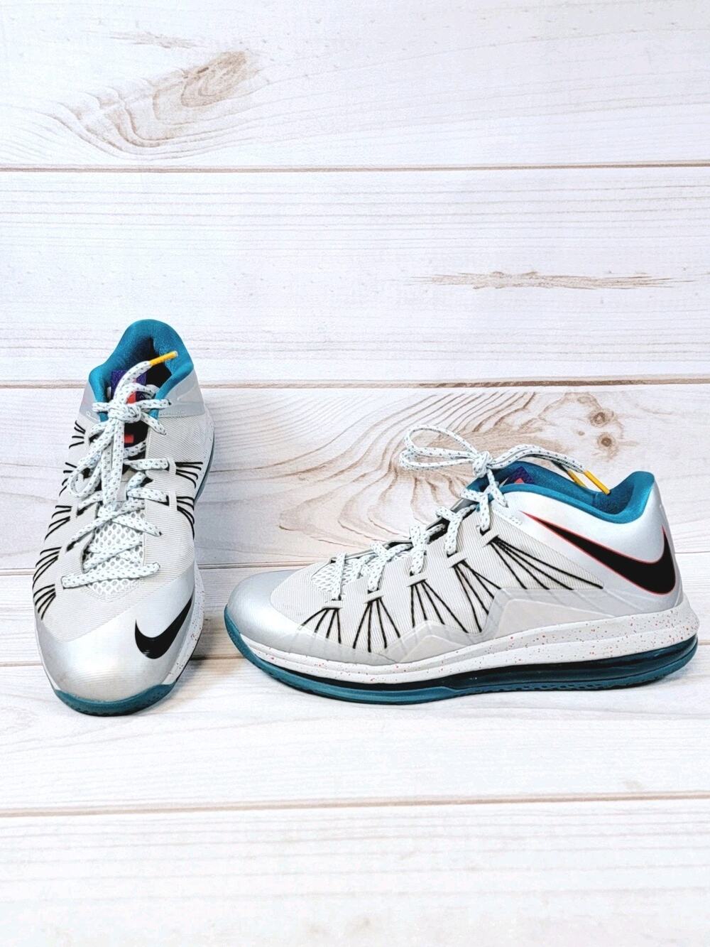 Nike Air Max LeBron 10 Low Tropical Teal Platinum Size 10 Mens